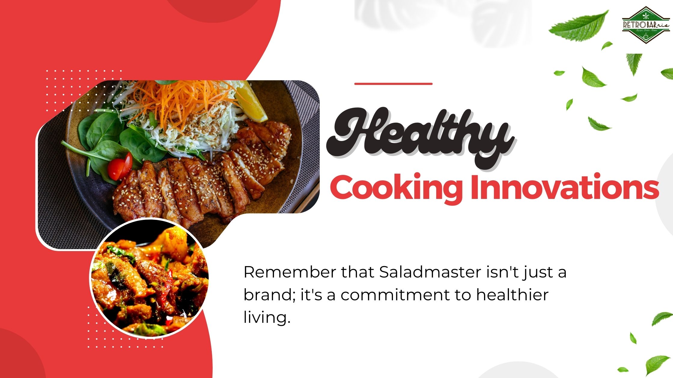 banner with title text read as Embracing Healthy Cooking Innovations with Saladmaster